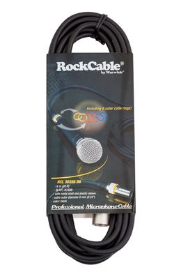 ROCKCABLE RCL30356 D6 MICROPHONE CABLE (6M), Черный