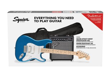 SQUIER by FENDER AFFINITY SERIES STRAT PACK HSS LAKE PLACID BLUE, Блакитний