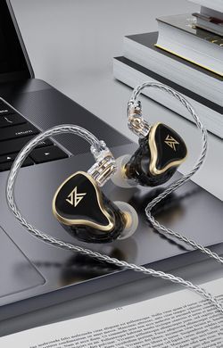 KZ Audio ZAS BLACK NO MIC - навушники, Черный