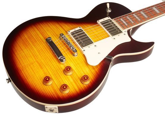 CORT CR250 (Vintage Burst) - електрогітара Les Paul, звукознімачі H-H, Коричневий