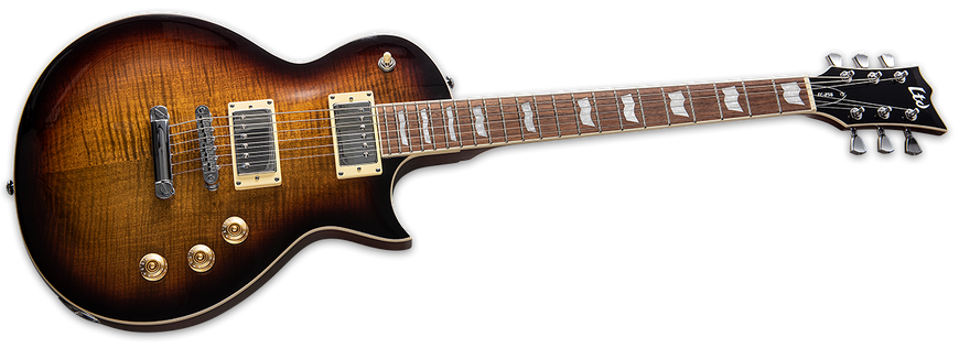 LTD EC-256FM (Dark Brown Sunburst), Красно-золотой