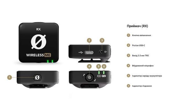 RODE Wireless ME Dual - Мікрофонна радіосистема, Черный