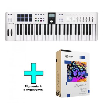 Arturia KeyLab Essential 49 mk3 (White) + Arturia Pigments, Білий