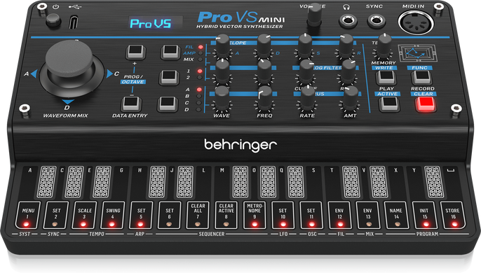 BEHRINGER PRO VS MINI - гибридный синтезатор, Черный