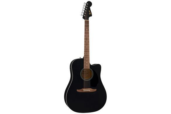 Fender California Debut Redondo CE Black - Гітара електроакустична, Черный