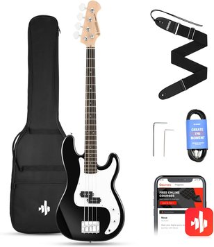 Donner Music DPB-510 Electric Bass Guitar Black, Черный