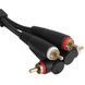 UDG Set RCA Straight-RCA Angled Black 3m (U97005BL) - профессиональный стереофонический аудиокабель, Черный