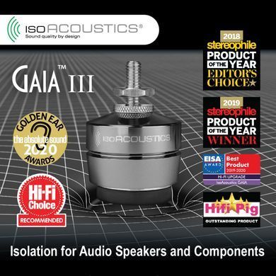 IsoAcoustics GAIA III - изоляционные ножки для акустических систем, Черный