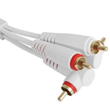 UDG Set RCA Straight-RCA Angled White 3m (U97005WH) - професійний стереофонічний аудіокабель, Білий