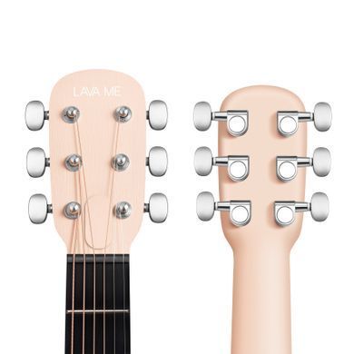 LAVA MUSIC LAVA ME PLAY Light Peach / Frost White - трансакустическая гитара, Розовый