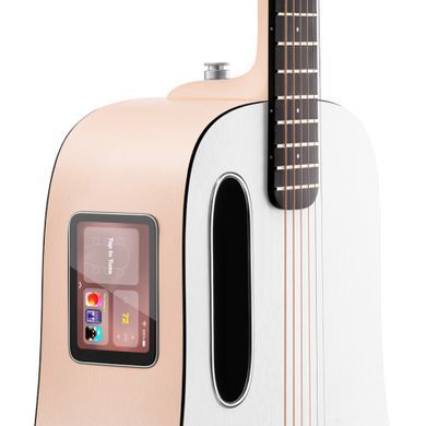 LAVA MUSIC LAVA ME PLAY Light Peach / Frost White - трансакустическая гитара, Розовый