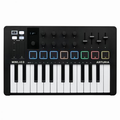 Arturia MiniLab 3 Black Edition + Arturia Analog Lab V, Черный