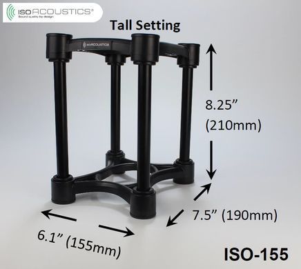 IsoAcoustics ISO-155 (пара) - изоляционные подставки для студийных мониторов, Черный