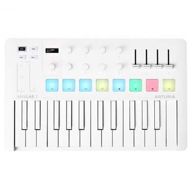 Arturia MiniLab 3 Alpine White + Arturia Analog Lab V, Белый