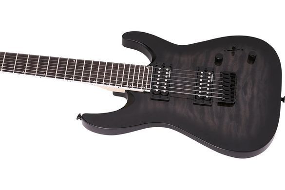 Jackson JS22Q-7 DKA Dinky Arch Top HT Transparent Black Burst - Электрогитара, Черный