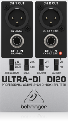 BEHRINGER DI20 - Директ-бокс, Серебристый
