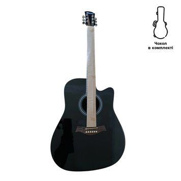 Figure 256BK (High Gloss Black) + чохол - акустическая гитара , Черный