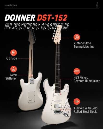 Donner Music DST-152 Electric Guitar Kit Polar White - Гитарный