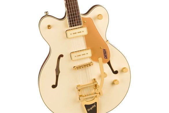 Gretsch Electromatic Pristine Ltd Center Block Double-Cut With Bigsby White Gold - напівакустична гітара, Білий