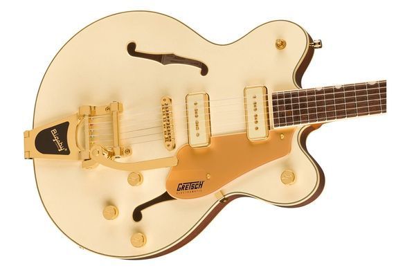 Gretsch Electromatic Pristine Ltd Center Block Double-Cut With Bigsby White Gold - напівакустична гітара, Білий