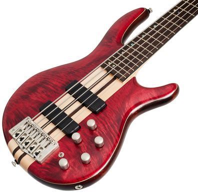 CORT A5 Plus FMMH (Open Pore Black Cherry) - бас-гитара, Красный