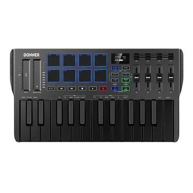 DONNER DMK-25 Pro - MIDI-клавіатура, Черный