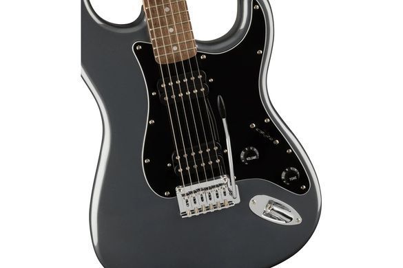 Squier by Fender Affinity Series Stratocaster HH LR Charocal Frost Metallic - Електрогітара, Черный