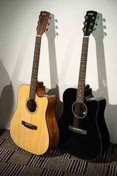 CORT EARTH 60CE (Black Gloss) - електроакустична гітара, Черный
