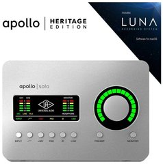 UNIVERSAL AUDIO Apollo Solo Heritage Edition (Desktop/Mac/Win/TB3), Сріблястий