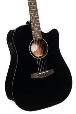 CORT EARTH 60CE (Black Gloss) - електроакустична гітара, Черный