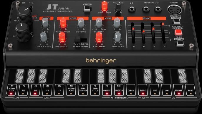Behringer JT MINI - аналоговий поліфонічний синтезатор, Черный