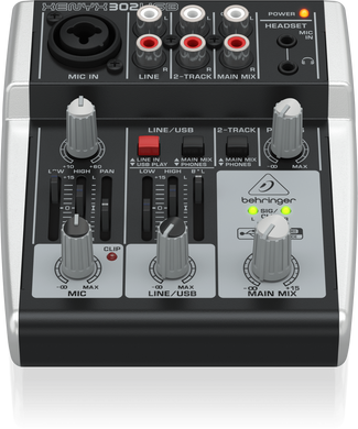 Behringer XENYX 302USB - мікшерний пульт, Темно-сірий