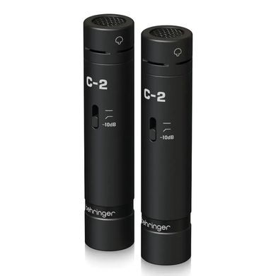 BEHRINGER C-2 Dark Edition - комплект подобраных конденсаторных микрофонов, Черный
