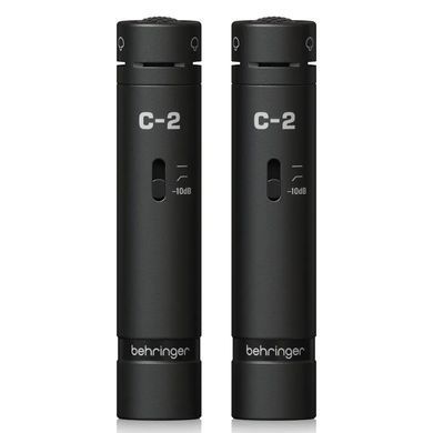 BEHRINGER C-2 Dark Edition - комплект подобраных конденсаторных микрофонов, Черный