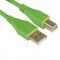 Ultimate Audio Cable USB 2.0 A-B Green Straight 1m (U95001GR) - якісний USB-кабель, Зелений