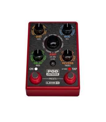 Line 6 POD EXPRESS GUITAR - педаль эффектов , Красный