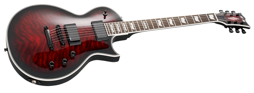 ESP E-II ECLIPSE QM (SEE THRU BLACK CHERRY SUNBURST), Красный