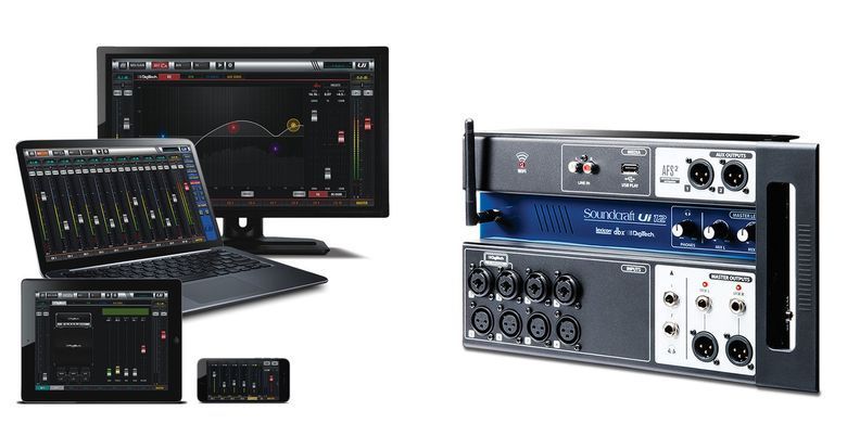 SOUNDCRAFT Ui12 - цифровий мікшерний пульт, Темно-синій